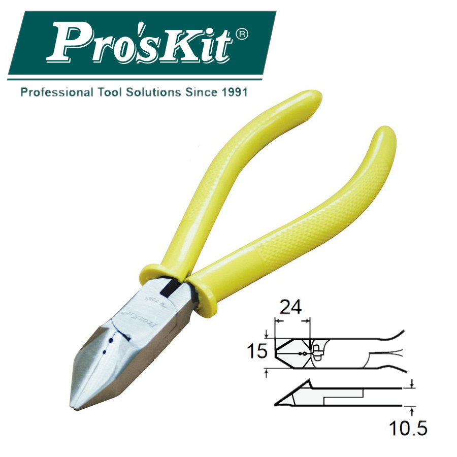 PM-708Y Pro'sKit Кусачки (медь до 1.6мм, 158мм)