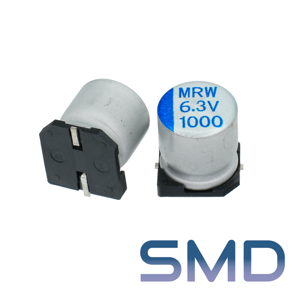 1000мкФ 6,3В (10x10,5) SMD-монтаж Конденсатор электролитический