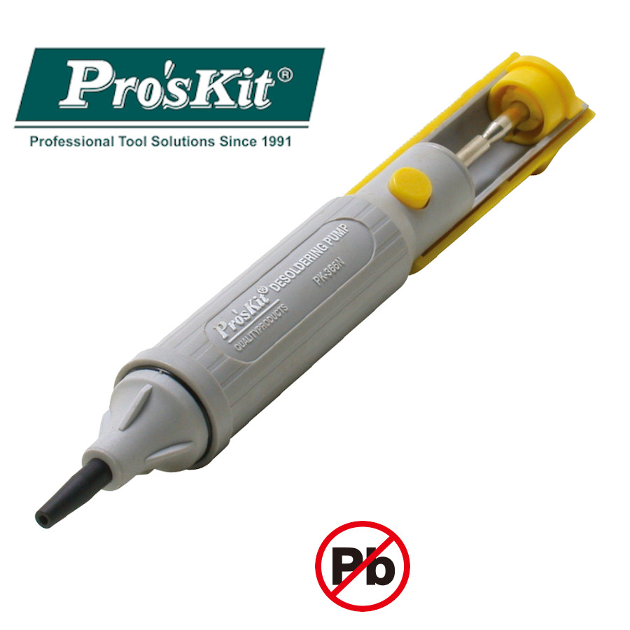 8PK-366N-Y Pro'sKit Оловоотсос механический вакуумный с тефлоновым наконечником
