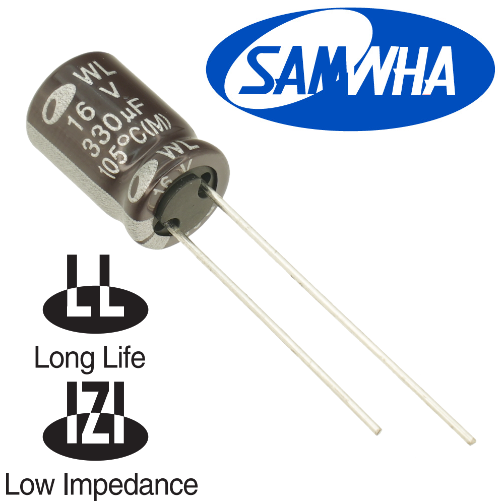 330мкФ 16В (8x11,5) WL (3000ч.) (low imp.) Конденсатор электролитический