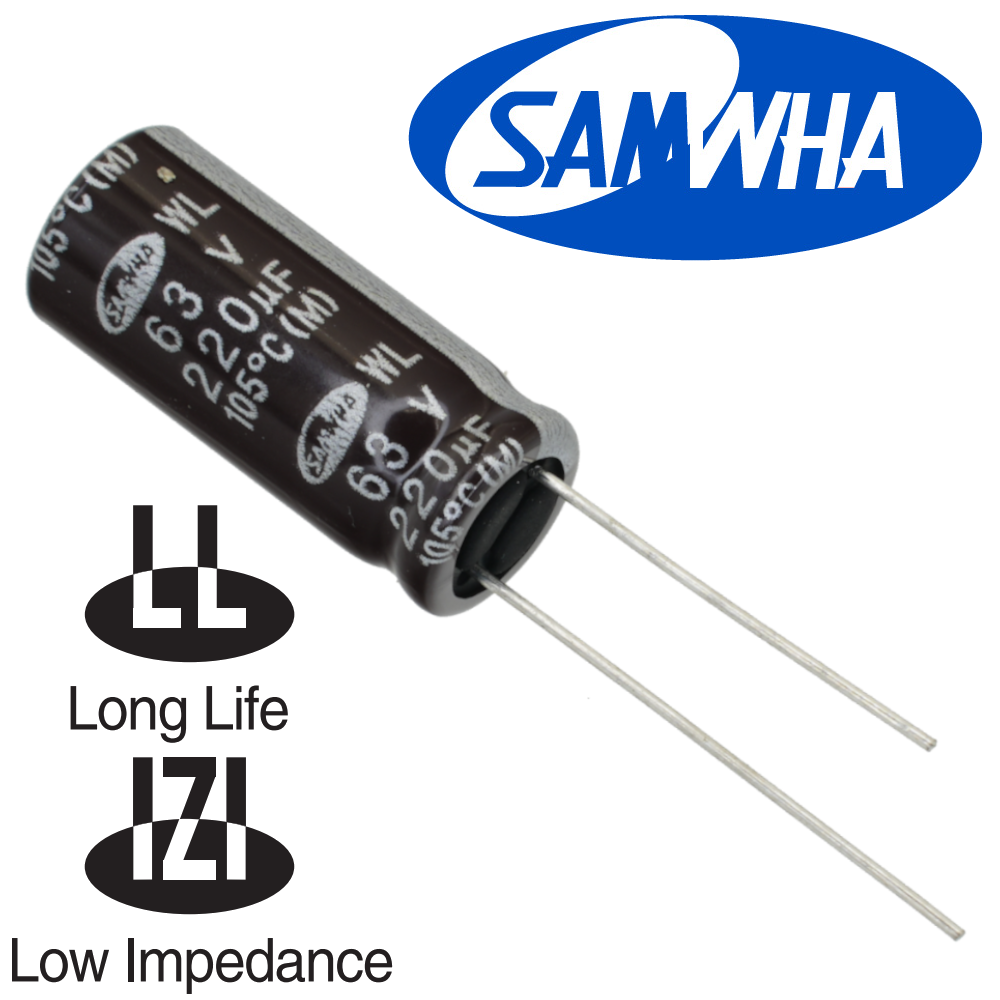 220мкФ 63В (10x20) WL (5000ч.) (low imp.) Конденсатор электролитический