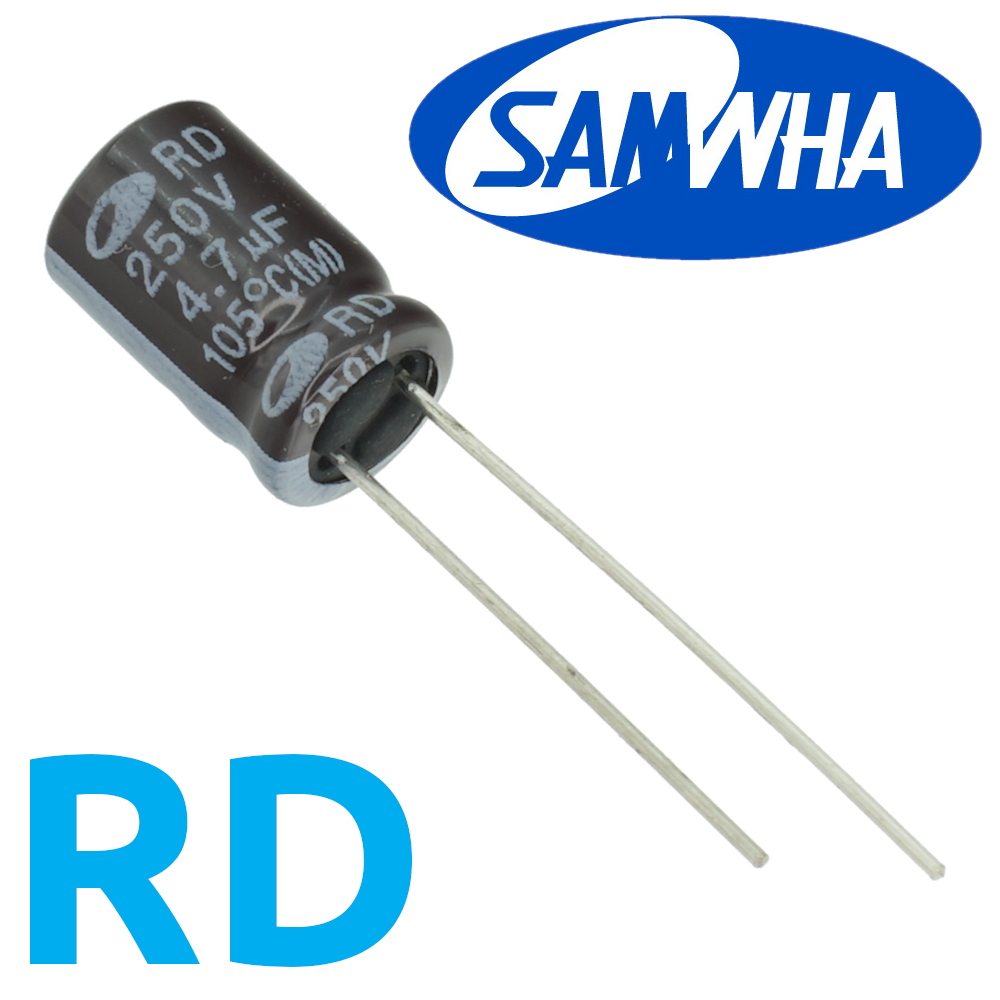 4,7мкФ 250В (8x11,5) RD-105C Конденсатор электролитический
