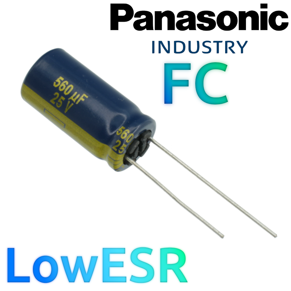 560мкФ 25В (10х20) FC (3000ч.) (low imp.) Конденсатор электролитический Panasonic