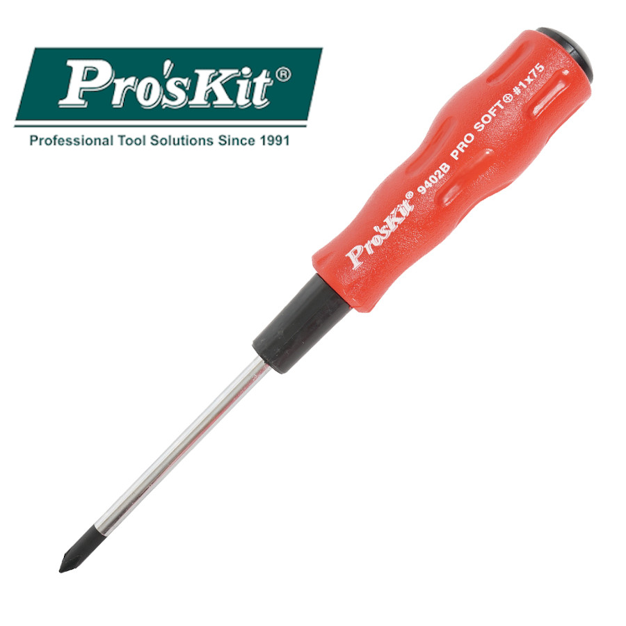 89402B Pro'sKit Отвертка Pro-Soft (+ #1x75мм)