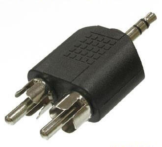 7-0180 /3.5 stereo-2 2RCA plug