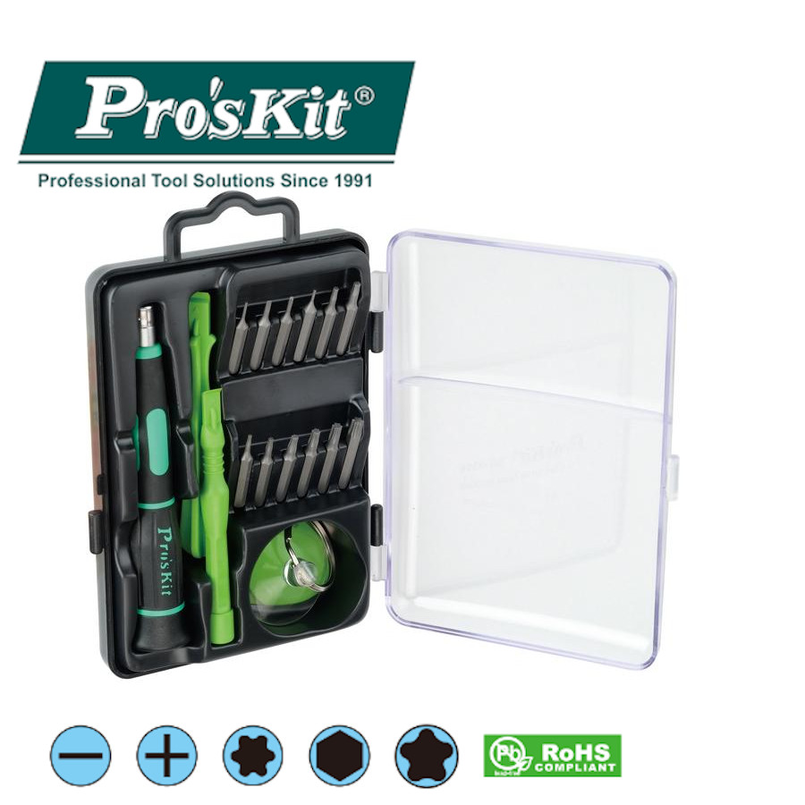 SD-9314 Pro'sKit Набор для продукции Apple (присоска, открыватели, сменные биты)