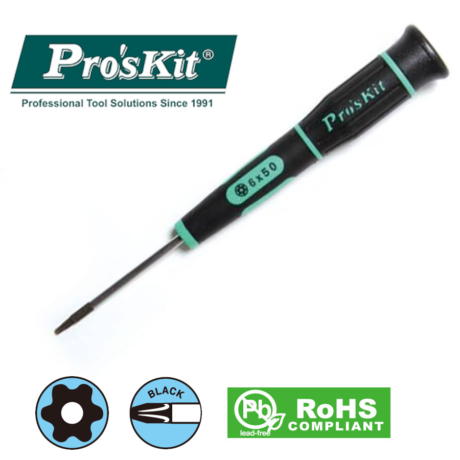 SD-081-T6H Pro'sKit Отвертка прецизионная Torx (звезда) T6H