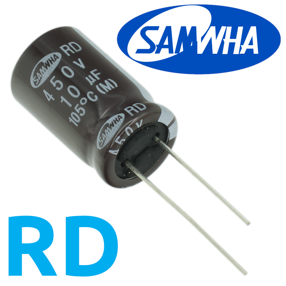 10мкФ 450В (12,5x20) RD-105C Конденсатор электролитический