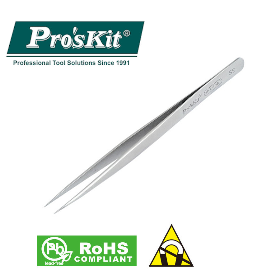 1PK-105T Pro'sKit Пинцет прямой (50/140мм)