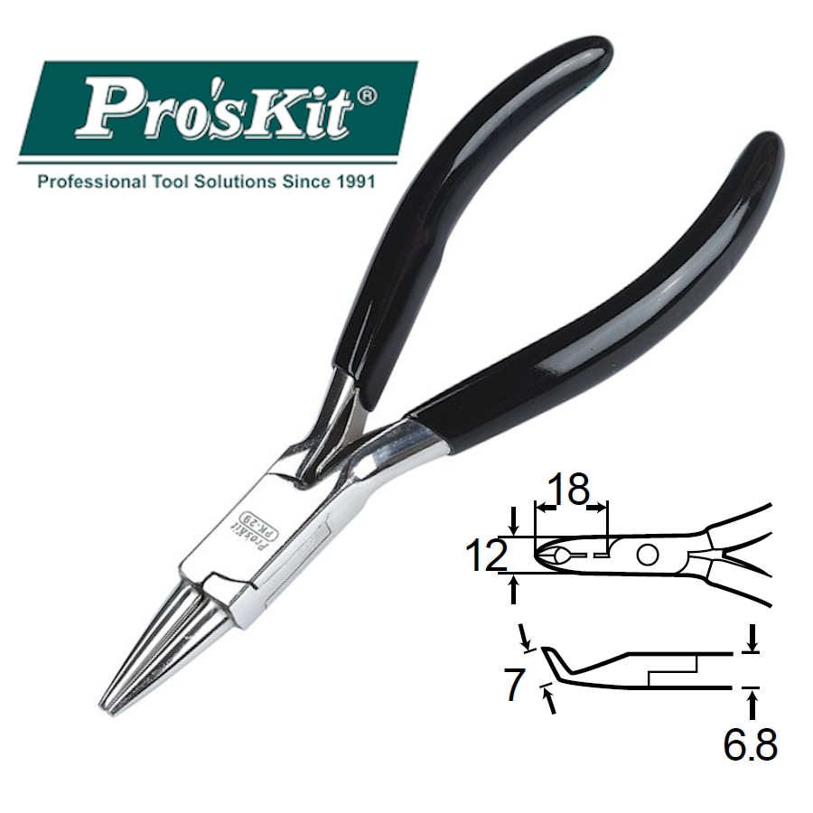 1PK-29 Pro'sKit Круглогубцы (130мм, пружина)