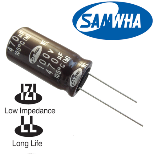 470мкФ 100В (16x31,5) WL (2000ч.) (low imp.) Конденсатор электролитический