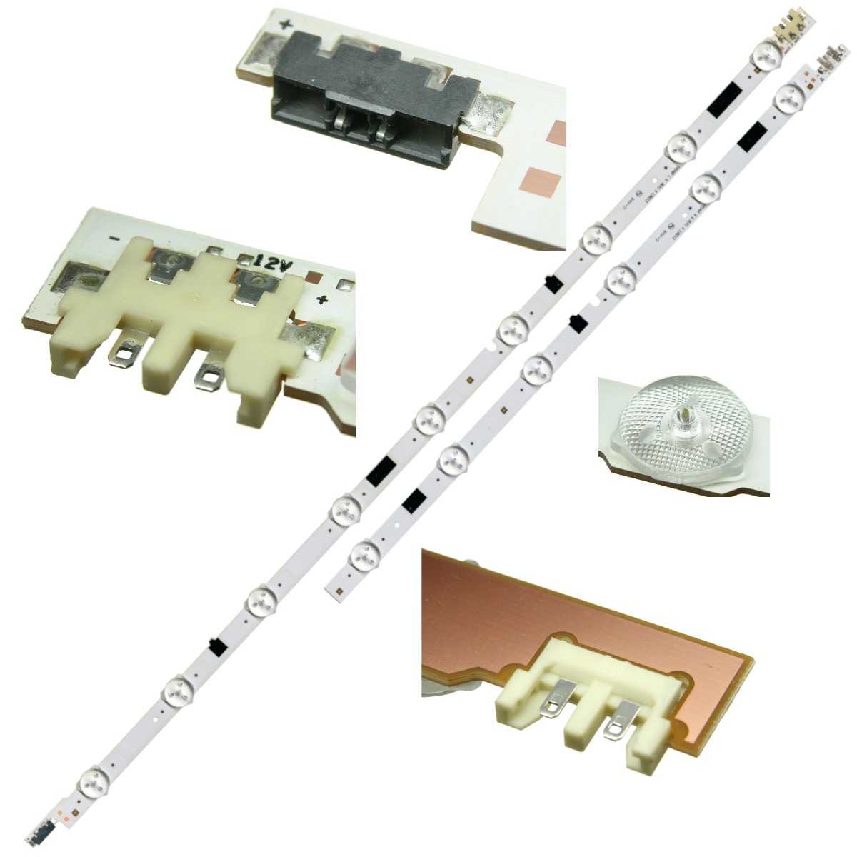 Светодиодная планка для подсветки ЖК панелей D2GE-460SCA-R3/D2GE-460SCB-R3 (965мм, 15 линз)