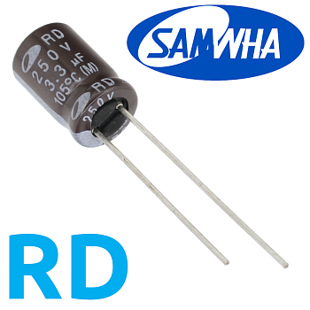 3,3мкФ 250В (8x11,5) RD-105C Конденсатор электролитический