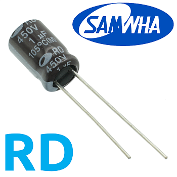 1мкФ 450В (8x11) RD-105C Конденсатор электролитический