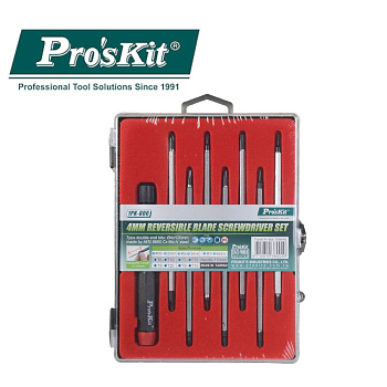 1PK-806 Отвертка со сменными битами (7 двустор. бит, магнитный адаптер) Pro'sKit