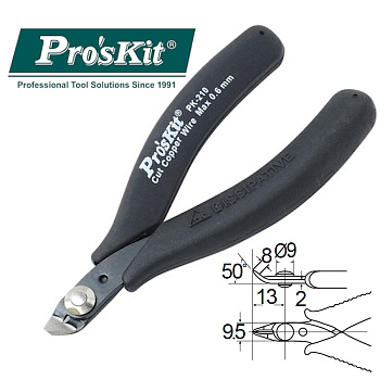 1PK-210 Pro'sKit Кусачки для микросхем (медь до 0.6мм, 120мм, антист.)