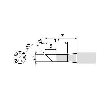 PX-60RT-4CR жало (d6.5х26мм) GOOT