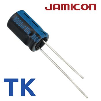 1000мкФ 10В (8x12) TKR-105C Конденсатор электролитический