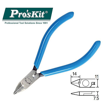 PM-717 Pro'sKit Кусачки прямые мини (медь до 1.2мм, 108мм)