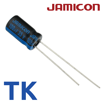 100мкФ 35В (6,3x11) TKR-105C Конденсатор электролитический
