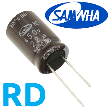 22мкФ 450В (16x25) RD-105C Конденсатор электролитический