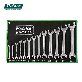 HW-7513B Pro'sKit Набор ключей гаечных рожковых (13 шт.)