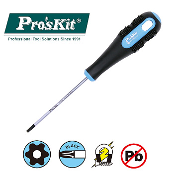 9SD-200-T10H Pro'sKit Отвертка ручная (T10H 3,0х75мм) Pro-Soft
