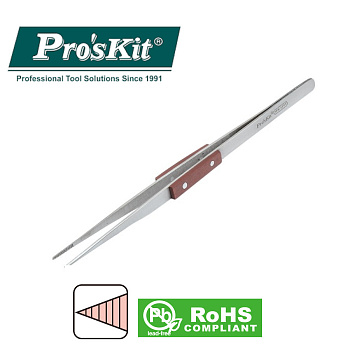 1PK-119T Pro'sKit Пинцет прямой (50/200мм)