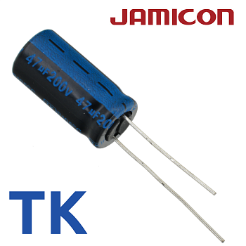 47мкФ 200В (10x20) TKR-105C Конденсатор электролитический