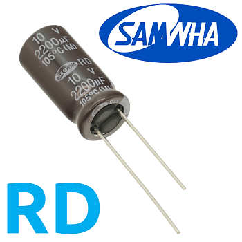 2200мкФ 10В (10x20) RD-105C Конденсатор электролитический