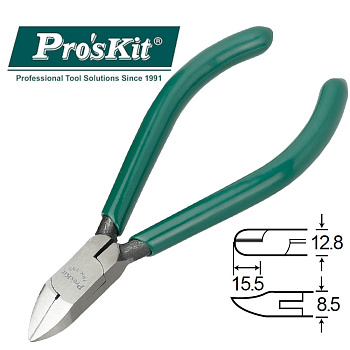 1PK-705 Pro'sKit Кусачки прямые (медь до 2мм, 128мм)