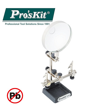SN-392 Proskit Зажим настольный вспомогательный "третья рука" с лупой