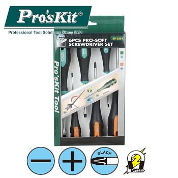 SD-2301 Pro'sKit Набор отверток Pro-Soft (3 -, 3 +)