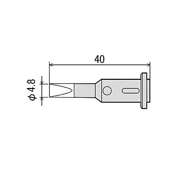 GP-501RT-4.8D жало для газового паяльника GOOT