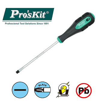 9SD-214A Pro'sKit Отвертка ручная (-6 6x200мм) Pro-Soft