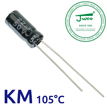 22мкФ 50В (5x11) KM-105C Конденсатор электролитический