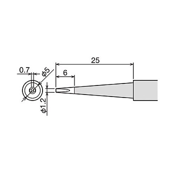 PX-60RT-1.2LD жало (d6.5х26мм) GOOT