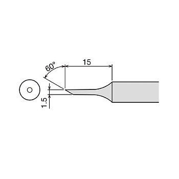 PX-60RT-1.5C жало (d6.5х26мм) GOOT