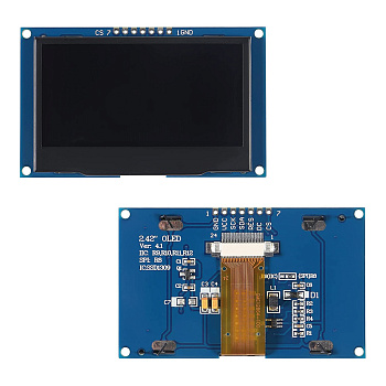 OLED дисплей 2.42 4-SPI/I2C желтый