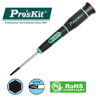 SD-081-H3 Pro'sKit Отвертка прецизионная шестигранная (1,3х50мм)