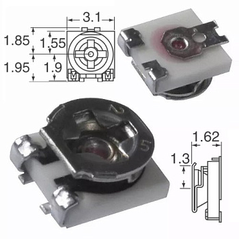 3303W-3-105 1 МОм Резистор подстроечный