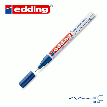 EDDING 780 Маркер стекло, металл, пластик d=0,8мм (синий)