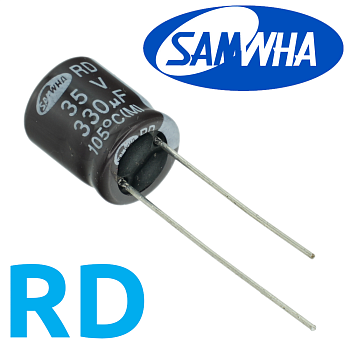 330мкФ 35В (10x12,5) RD-105C Конденсатор электролитический