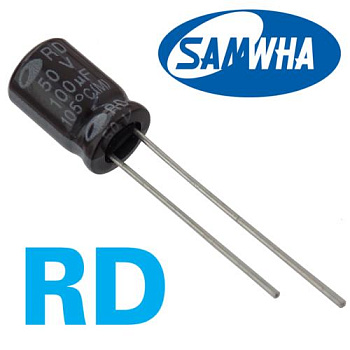 100мкФ 50В (8x12) RD-105C Конденсатор электролитический