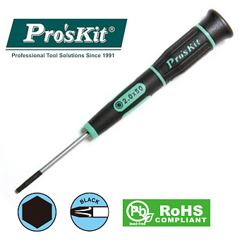 SD-081-H5 Pro'sKit Отвертка прецизионная шестигранная (2,0х50мм)