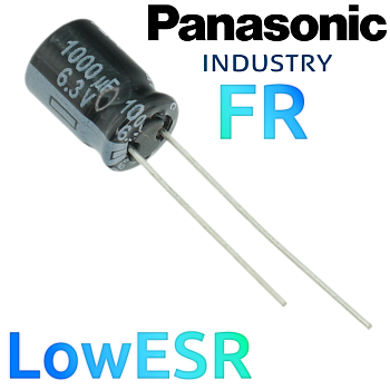 1000мкФ 6,3В (8x11,5) FR Конденсатор электролитический Panasonic