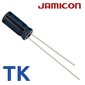 33мкФ 50В (5x11) TKR-105C Конденсатор электролитический