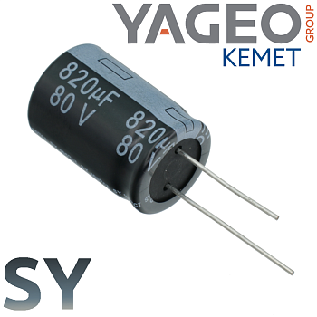 820мкФ 80В (18x25) SY Конденсатор электролитический