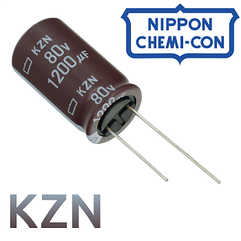 1200мкФ 80В (18х31,5) KZN (10000ч.) (low imp.) Конденсатор электролитический Nippon
