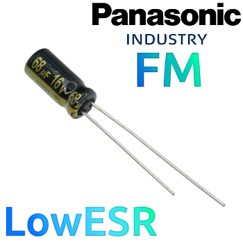 68мкФ 16В (5х11) FM (2000ч.) (low imp.) Конденсатор электролитический Panasonic
